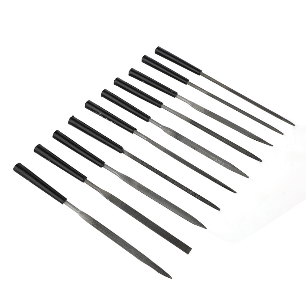 Precision Steel Needle Files, Second Cut Deburring Tools For Shaping And Sharpening, High Hardness And Strength, Durable, Shank Diameter 3Mm, Set Of 1 9453559715412