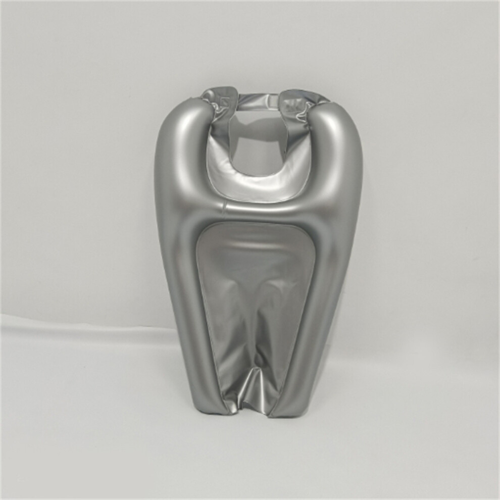Silver Portable Pvc Inflatable Shampoo Basin 60X38x5cm For Hair Washing