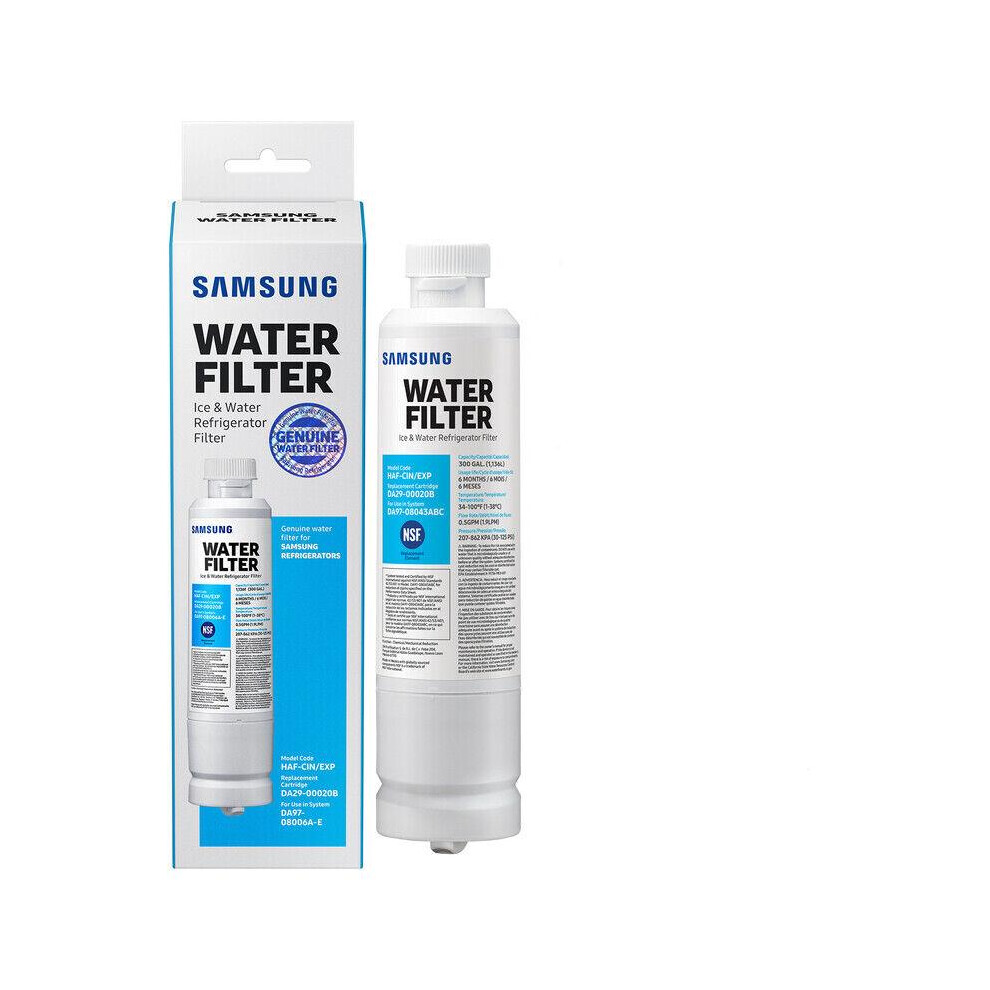 Samsung Water Filter, Efficient Filtration Capacity, Genuine Samsung Filters, Fit Models for Samsung French Door Refrigerators, Premium Materials, 6-M