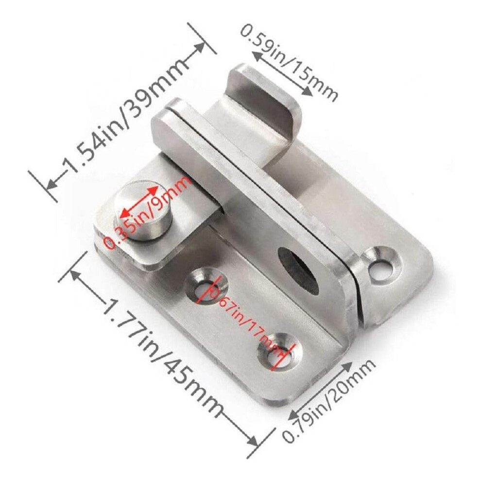 Security Door Clasp Hasp, Right Angle Padlock Hasp Locking Latch Security Door Clasp For Push Sliding Barn Door, Sturdy And Durable Rust Resistant, 9128293410274