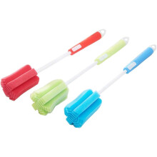 Effortless Kitchen Clean, Dishwashing Foam Sponge Brush with Adjustable Long Handle for Comprehensive Bottle Scrubbing, Suitable for Baby Bottles,
