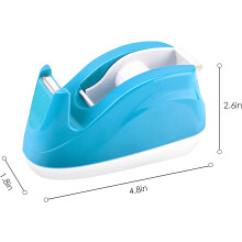Klebebandrollenhalter mit rutschfestem Boden, magischer Abroller für 1-Zoll-Klebebänder (Minigröße, 2er-Pack), robuster Edelstahlschneider für