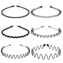 Elastisk hårbånd i metall, justerbar, slitesterk, komfortabel, sklisikker, stilig, trygg å bruke for både kvinner og menn, ideell for bursdager,