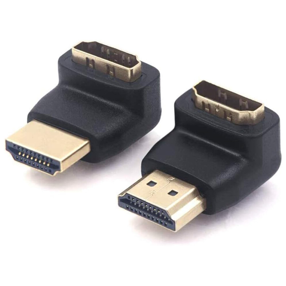 Hdmi Adapter, Right Angle Connector For Wall-Mounted Devices, Supports 4Kx2k (Uhd) Resolution, Hdmi Ethernet Channel Ensuring High-Speed Data 9128293665933