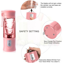 Mini Blender, Portable Blender Cup For Shakes And Smoothies, Electric USB Juicer Blender With Food-Grade Six Blades And Portable And Widely