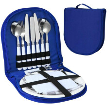 The Outdoor Chef's Delight: High-Quality Stainless Steel Cooking Utensils, Dinnerware Set For Every Meal, Portable Cooking Utensils That Go Where You