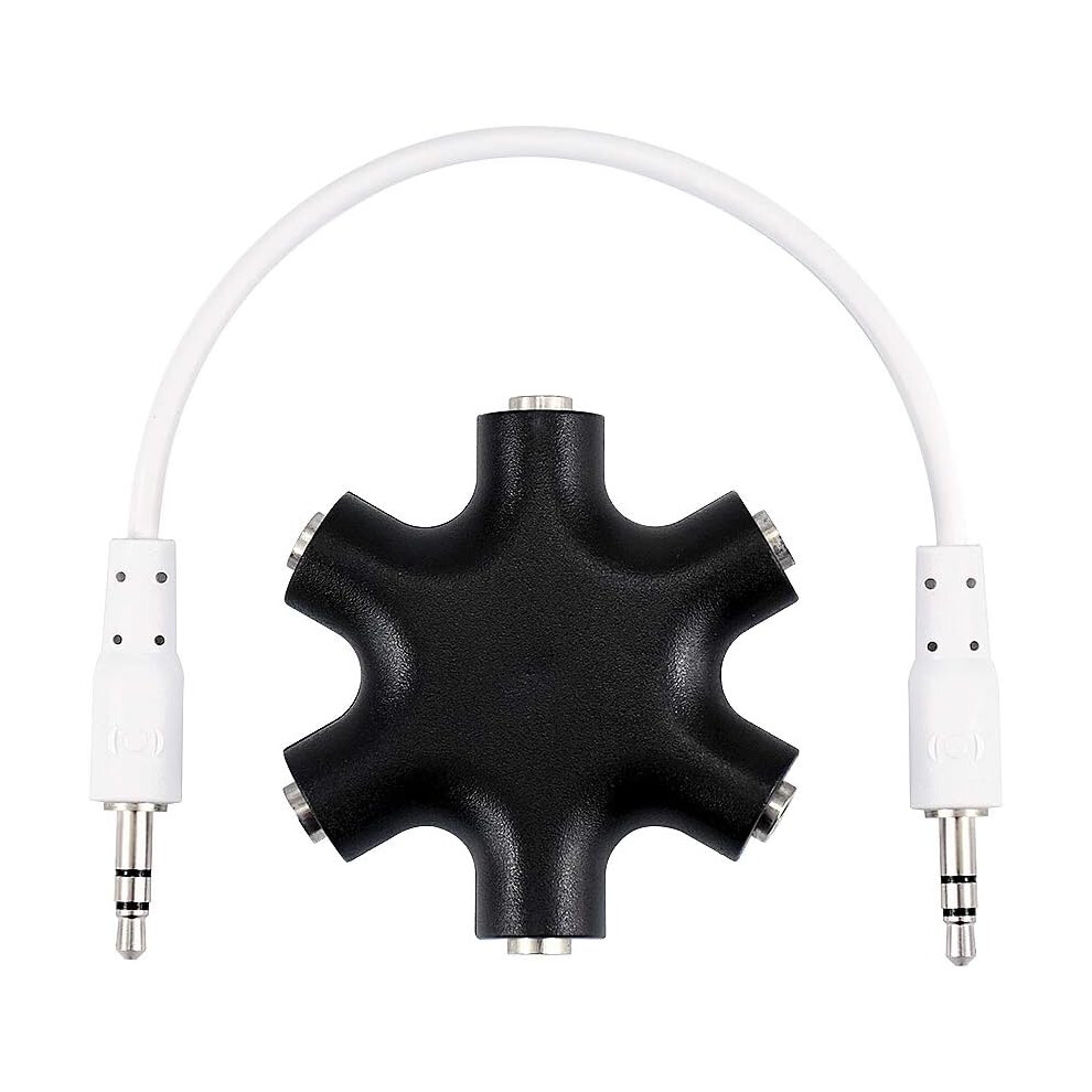 Audio Headset Adapter, Easy To Use Universal Earphone For Various Devices, Durable Construction 5-Port 3.5Mm Stereo Splitter 9004841694962