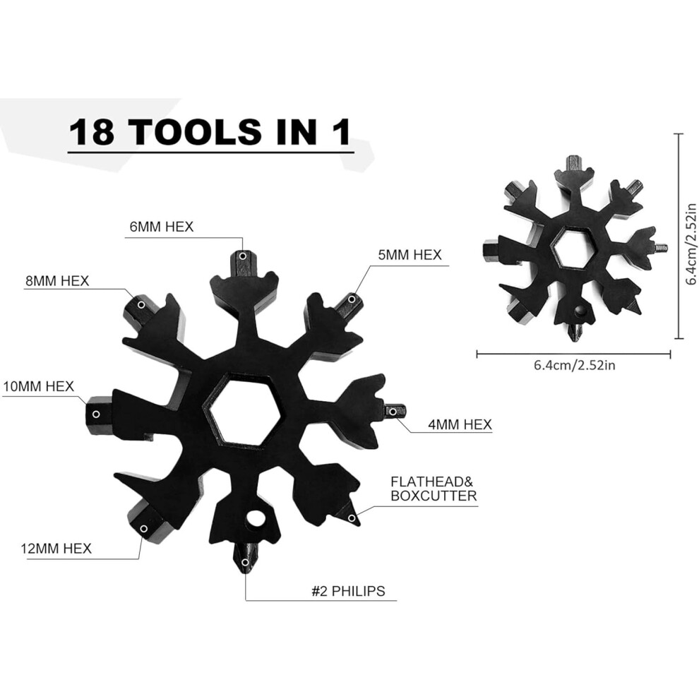 Portable Snowflake Multi-Tool, Your Go-To Stainless Steel Companion For Every Outdoor Enthusiast, Ensuring Durable And Multi-Functional Experience, 9048212439875