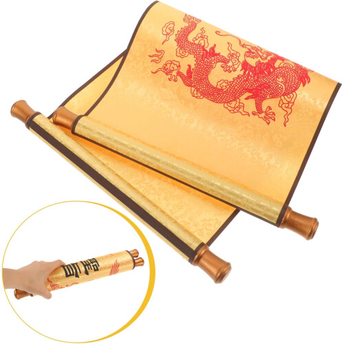 Chinese Emperor Cosplay Scroll Asian Style Blank Scroll For Party Decorations Emperor Accessory 1