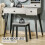 Homcom HOMCOM Dressing Table Set with 3 Drawers, Storage shelves and Stool, Grey 7