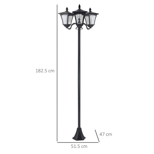 Outsunny Outsunny Outdoor Garden Solar Light with Base Energy-efficient IP44 Dimmable 2