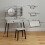 Homcom HOMCOM Dressing Table Set with 3 Drawers, Storage shelves and Stool, Grey 3