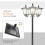 Outsunny Outsunny Outdoor Garden Solar Light with Base Energy-efficient IP44 Dimmable 6