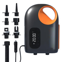 Electric Air Pump for Inflating and Deflating Air Pump, Rechargeable Inflator with 6 Nozzles for Inflatable Air Mattress
