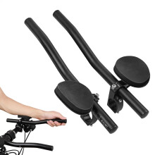 Aluminum Alloy Aero Racing Handlebar 13.39 Inch Mountain Aero Time Trial Handlebar Racing Aero Handlebar Armrests for Comfort