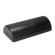 Half-Round Yoga Roller Massage Roller 30cm High Density Foam Back Stretcher for Yoga Fitness Black Semi-Circular Design