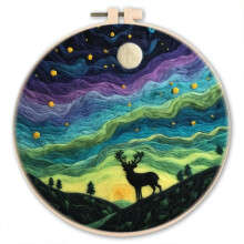 Needle felting kit for beginners, faux wool painting, DIY felting, tools, landscape gift Mzh71xp