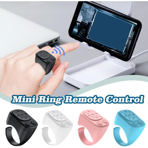 Multi-Function Bluetooth Self-Timer Video Shutter Remote Clicker Black One Size Compatible with Smartphones and Tablets 2