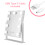 Carmen Vanity Mirror Hollywood 9 Bulb White LED Lights Touch Control USB Type-C 6