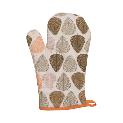 Premier Housewares Orange Leaf Single Oven Glove
