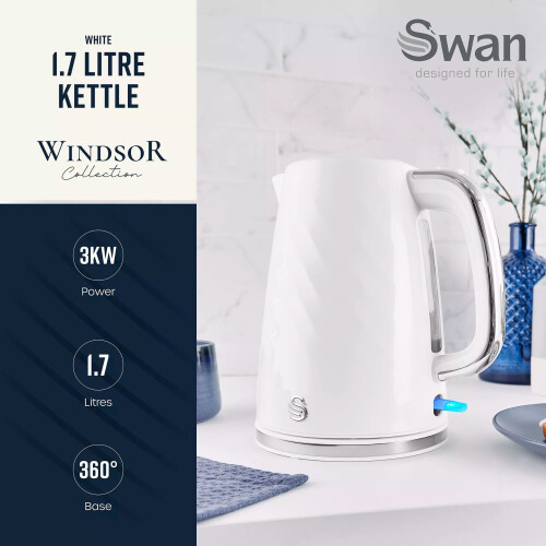 Swan Swan Windsor Kettle Rapid Boiling SK14611WHT (White) 1