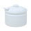 Jam Pot With Lid & Spoon Ceramic White Round 400ml Jam Sugar Sauces Condiments 1