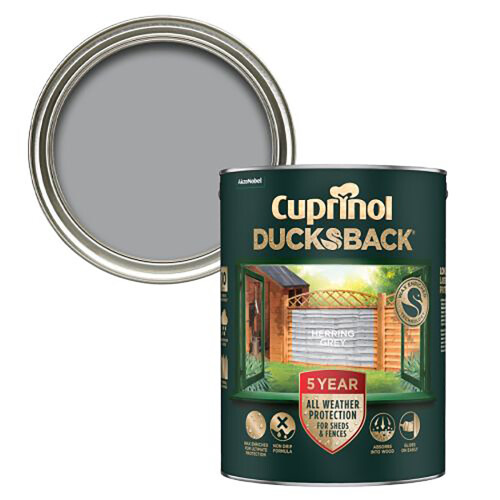Cuprinol Cuprinol Ducksback 5L Paint Herring Grey 2