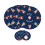 Round Christmas Placemats & Coasters Set 8Pcs MDF Cork Backing Table Protector 1