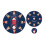 Round Christmas Placemats & Coasters Set 8Pcs MDF Cork Backing Table Protector 5