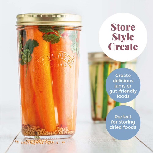 Kilner 1 Litre Wide Mouth Preserve Jar 2