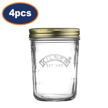 Kilner 4pc 350ml Kitchen Storage Food Preserving Wide Mouth Glass Preserve Jar