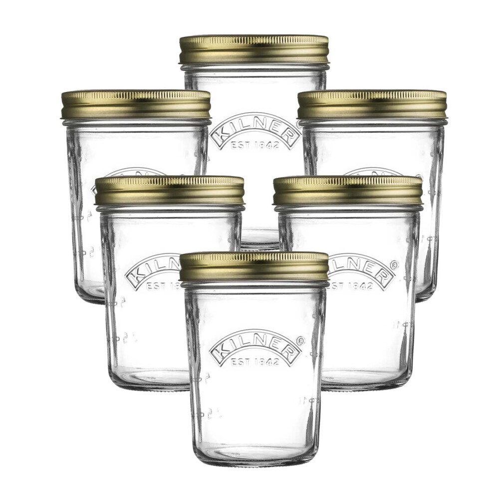 Rayware Kilner Canning Glass Jars 6Pc Kilner 350Ml Wide Mouth Containers Preserve Jars