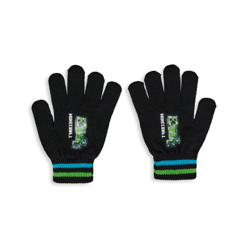 Minecraft Minecraft Beanie and Gloves Set (Boys Black) 1