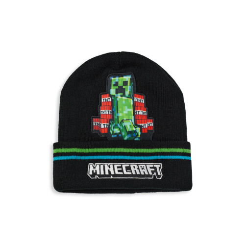 Minecraft Minecraft Beanie and Gloves Set (Boys Black) 2
