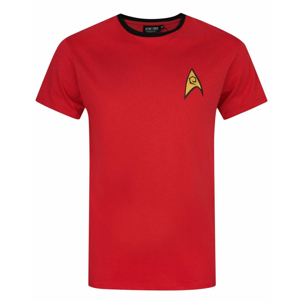 Star Trek Short Sleeved T-Shirt (Mens Black)