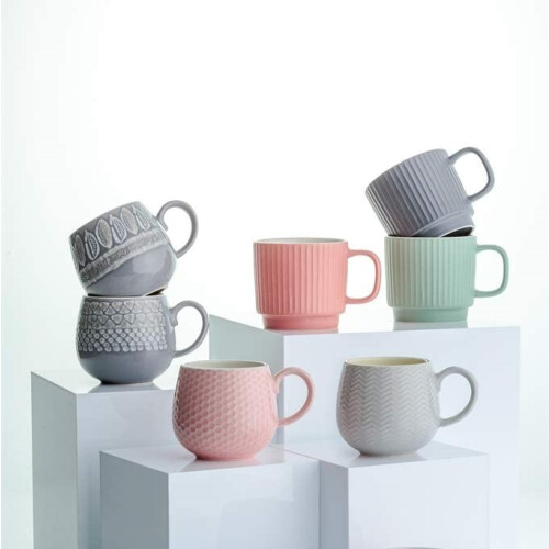 Mason Cash Mason Cole Embossed Line Mug Grey [2002.102] 1