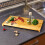 Wooden Cutting Chopping Board Rectangle With Legs Service Tray Hob Protector 2