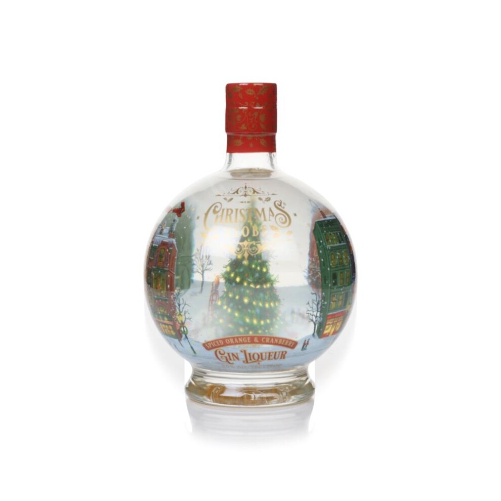 Christmas Globe Gin Liqueur, 70cl, 20% ABV | Spiced Seville orange, cranberry and cinnamon gin liqueur with edible 23kt gold leaf in a light-up snow globe - Image 8
