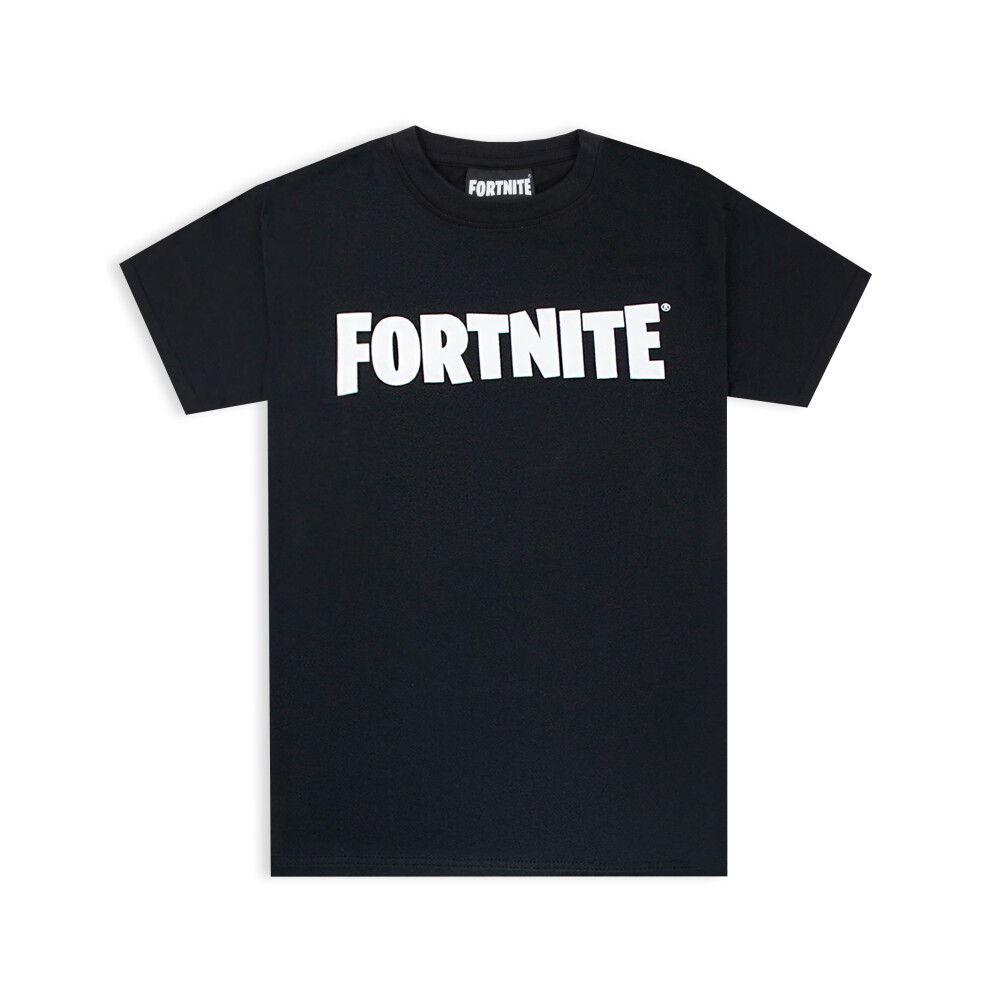 Fortnite (Blue, S) Boys T-Shirt Battle Royale Kids Blue Or Black Short Sleeve Top