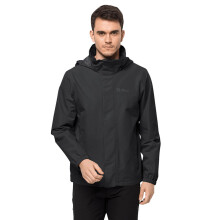 (2XL, Black) Jack Wolfskin Mens 2022 Stormy Point 2L Waterproof Lightweight Jacket