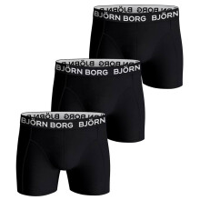 (L) 3-Pack Large Logo Boxer Trunks, Black