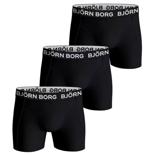 (L) 3-Pack Large Logo Boxer Trunks, Black
