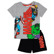 (4-5 Years) Disney Marvel Short Sleeve Short Leg Pyjama Set (Boys Black)