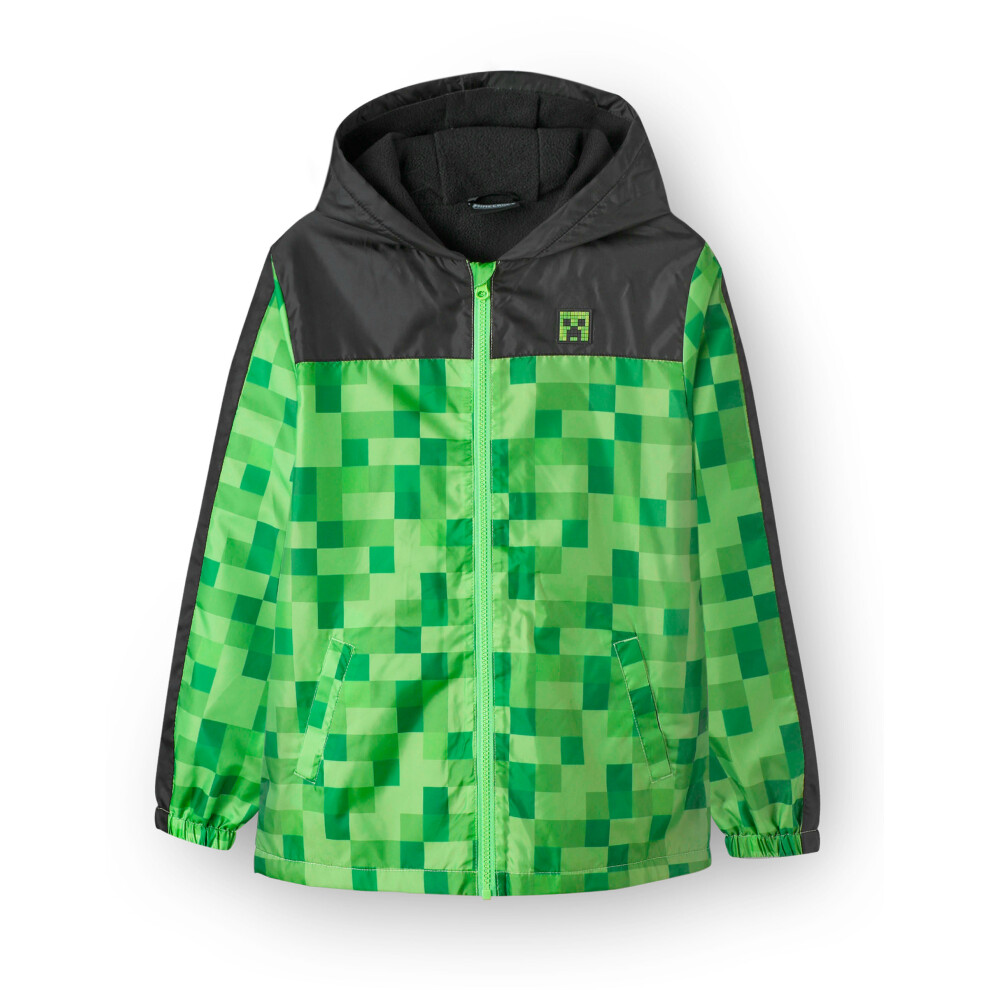 New Minecraft Boys (9-10 Years) 'S Hooded Jacket Green