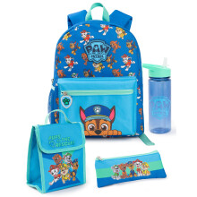 Paw Patrol 4 Piece Backpack Set (Unisex Kids Blue)