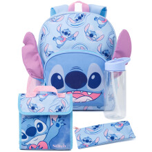 Disney Stitch 4 Piece Backpack Set (Unisex Kids Blue)
