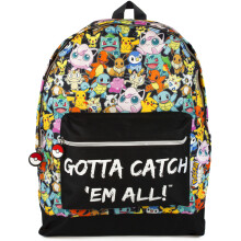Pokemon GOTTA CATCH EM ALL Official Backpack School Bag with Adjustable Straps