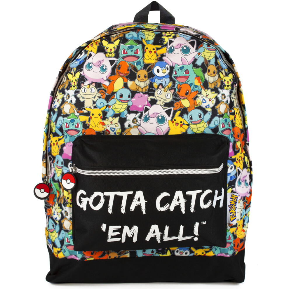 Pokémon Pokemon Gotta Catch Em All Official Backpack School Bag With Adjustable Straps