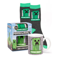 Minecraft Mug and Sock Gift Set (Boys Green)