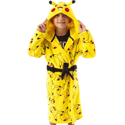 Pokémon (11-12 Years) Pokemon Pikachu Kids Pocket Front Bathrobe